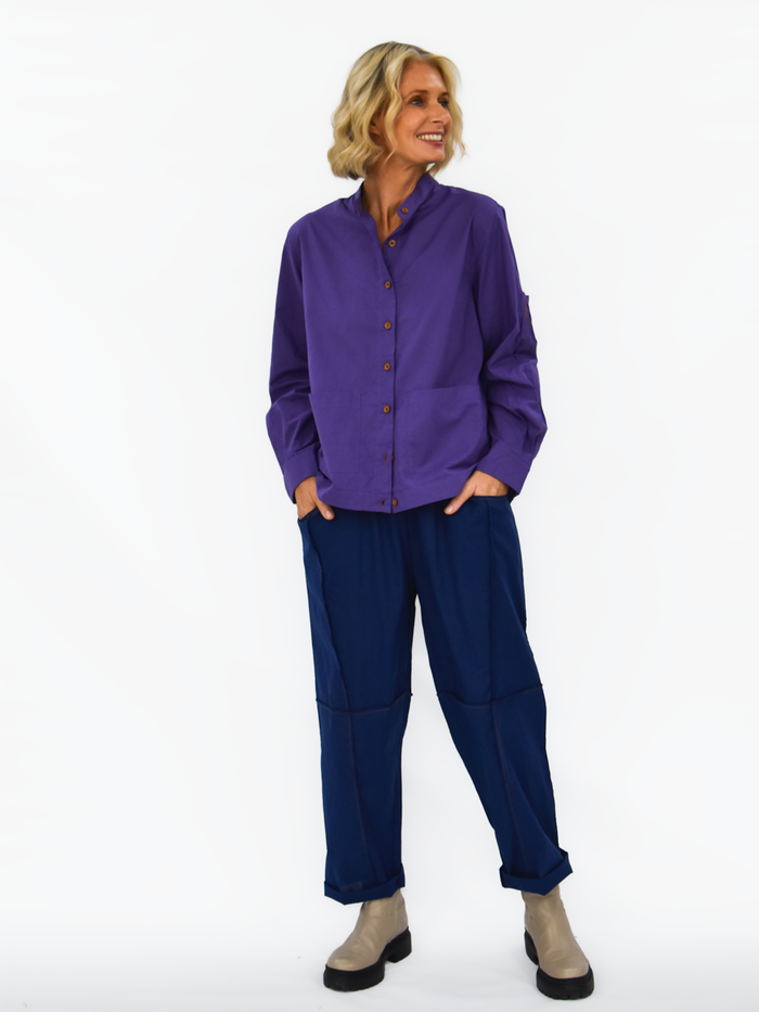 Love Bronte Shirt Jacket - Purple - bounce sydney