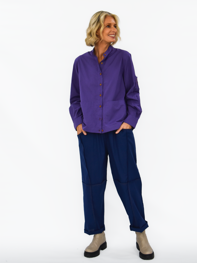 Love Bronte Shirt Jacket - Purple - bounce sydney