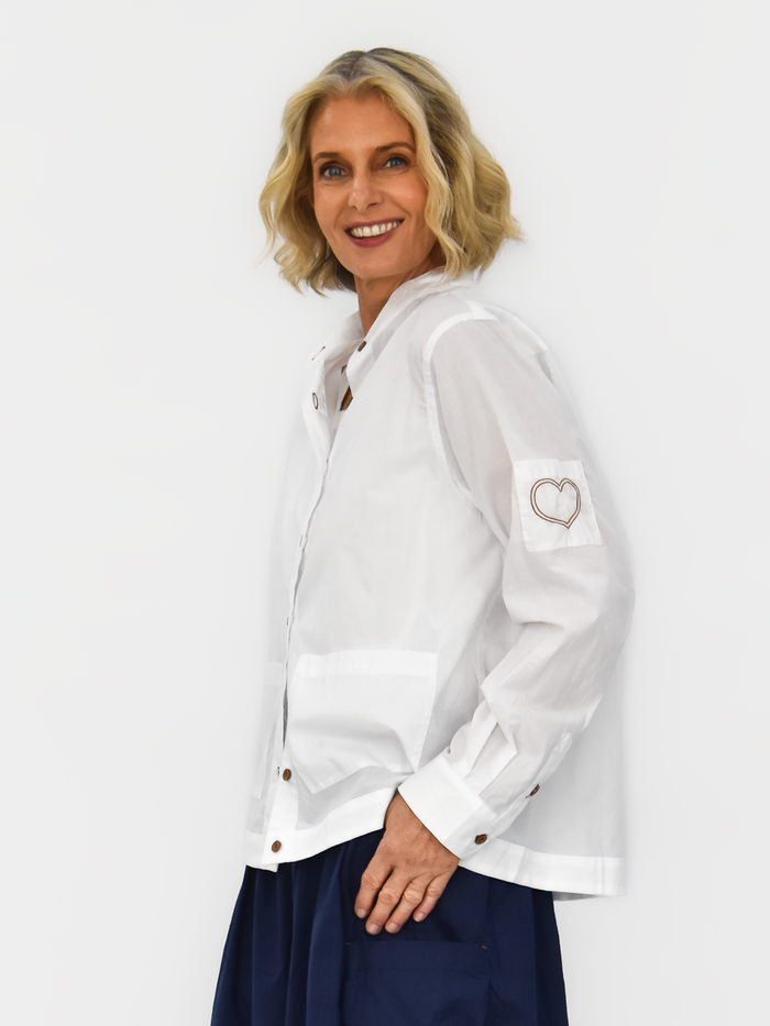 Love Bronte Shirt Jacket - White - bounce sydney