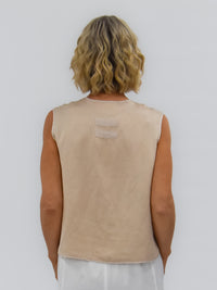 DJ sleeveless vest - alabaster