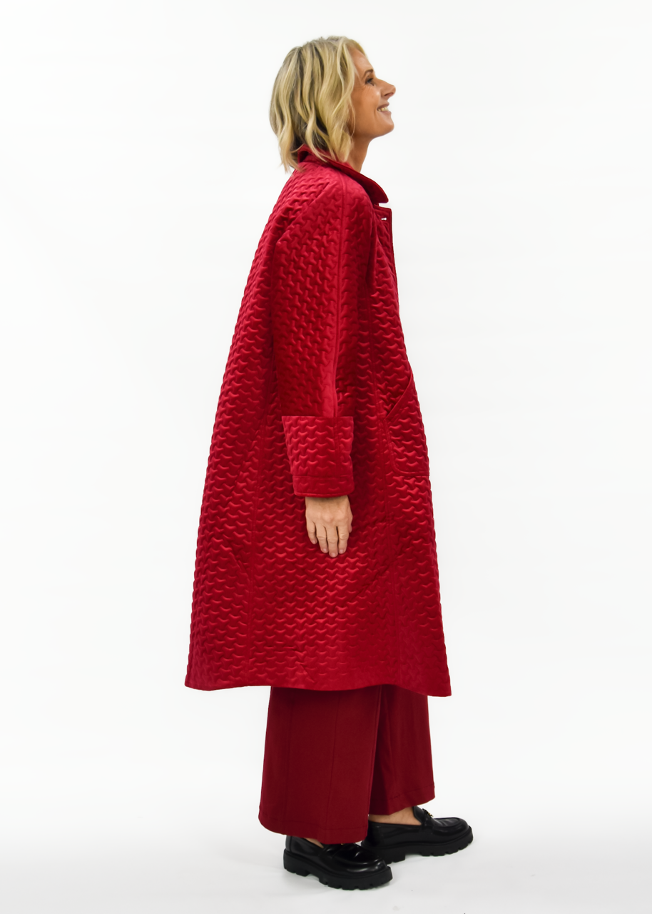 Arctic Quilted Velvet Coat