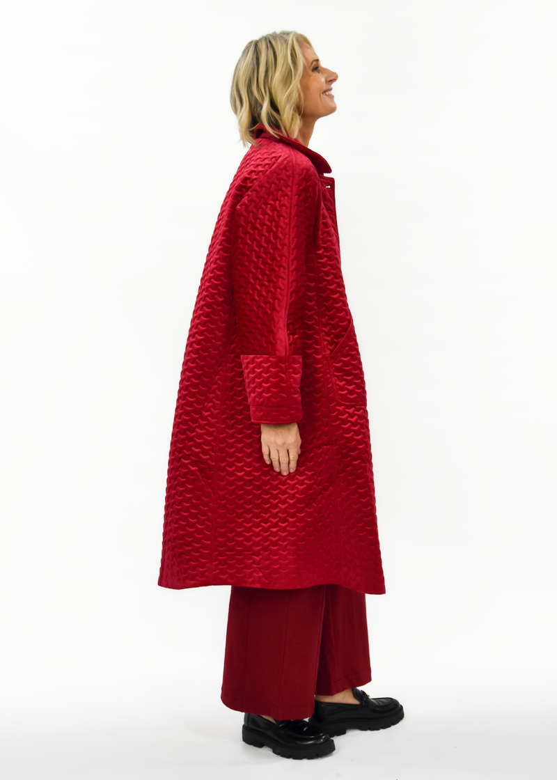 Arctic Quilted Velvet Coat