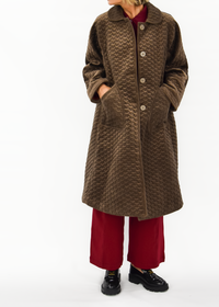 Arctic Quilted Velvet Coat
