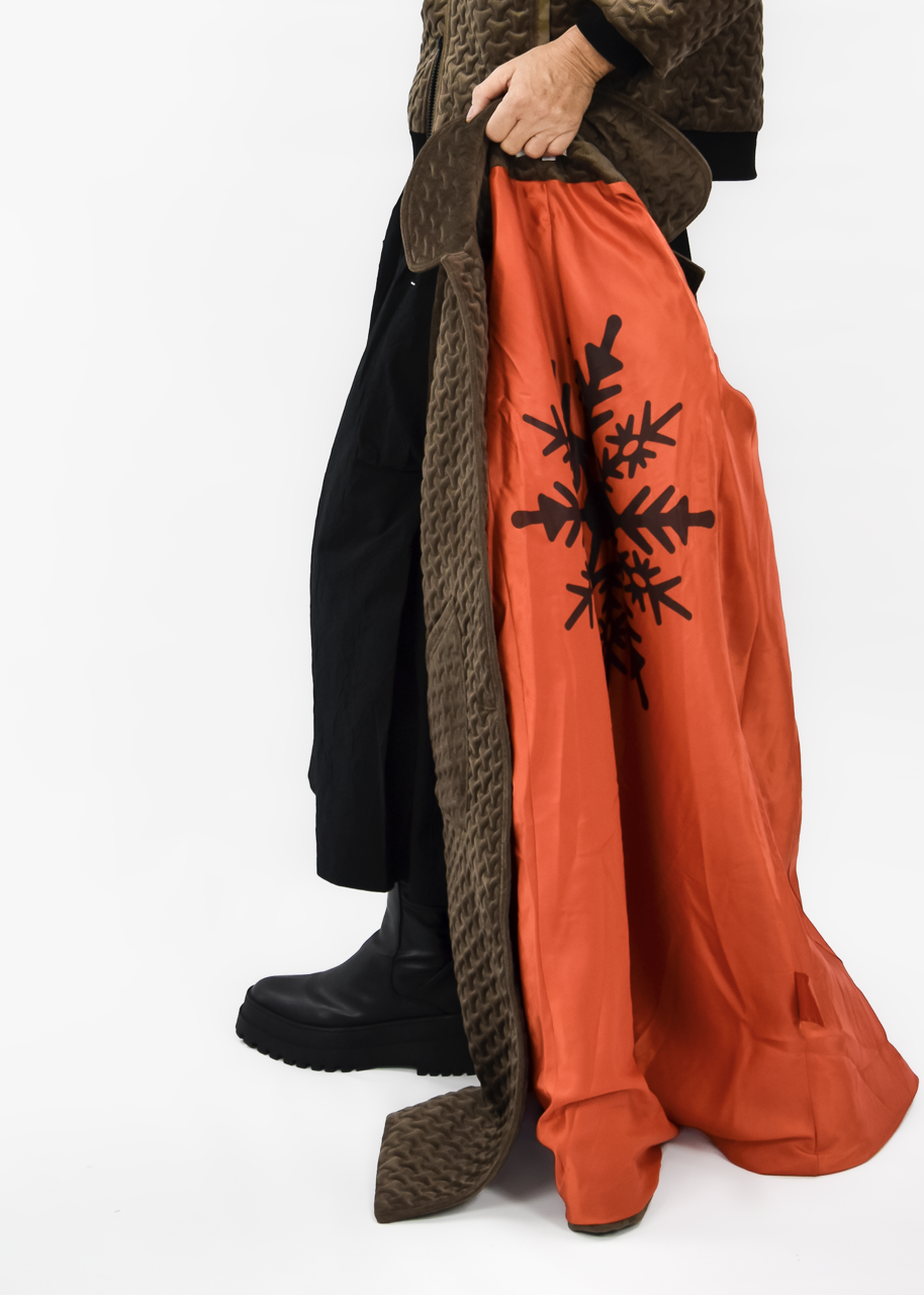 Arctic Quilted Velvet Coat