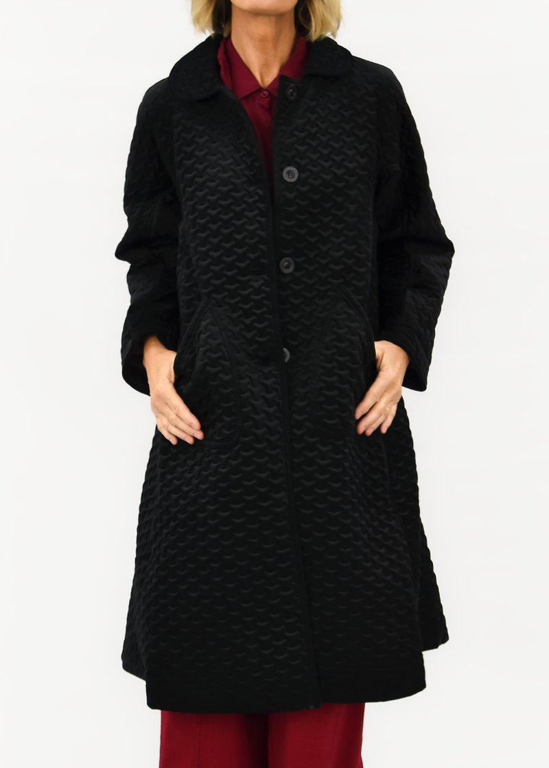 Arctic Quilted Velvet Coat