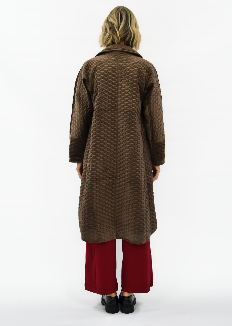Arctic Quilted Velvet Coat