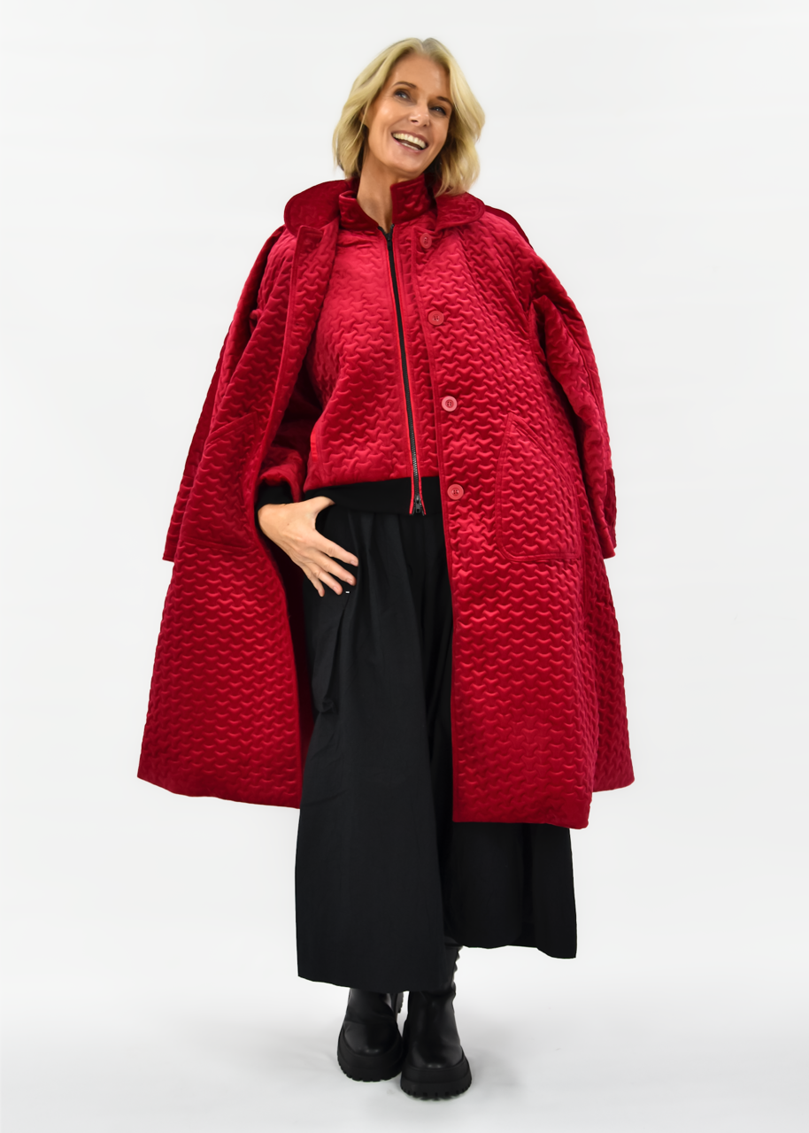 Arctic Quilted Velvet Coat