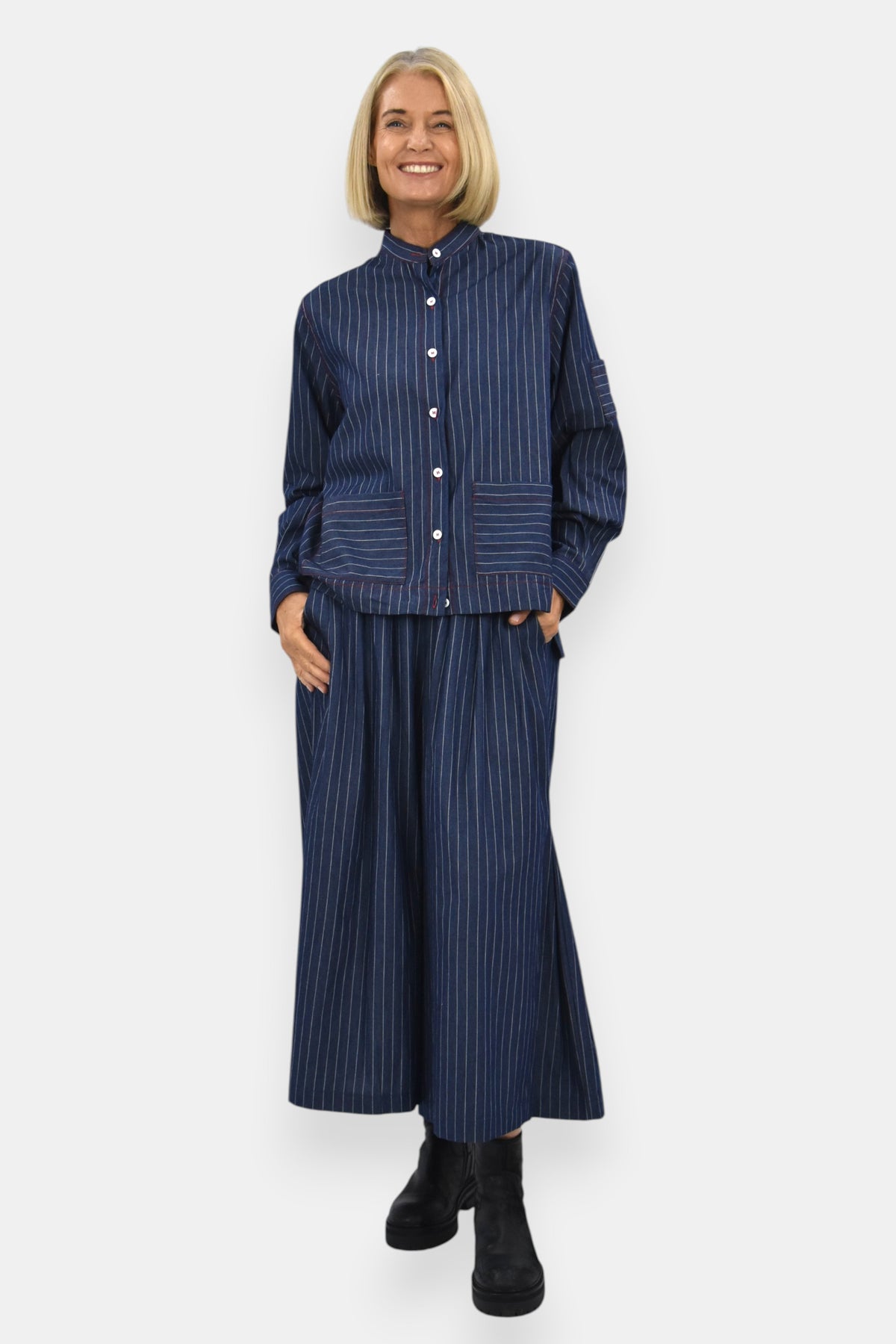 Paris Stripe Shirt Jacket